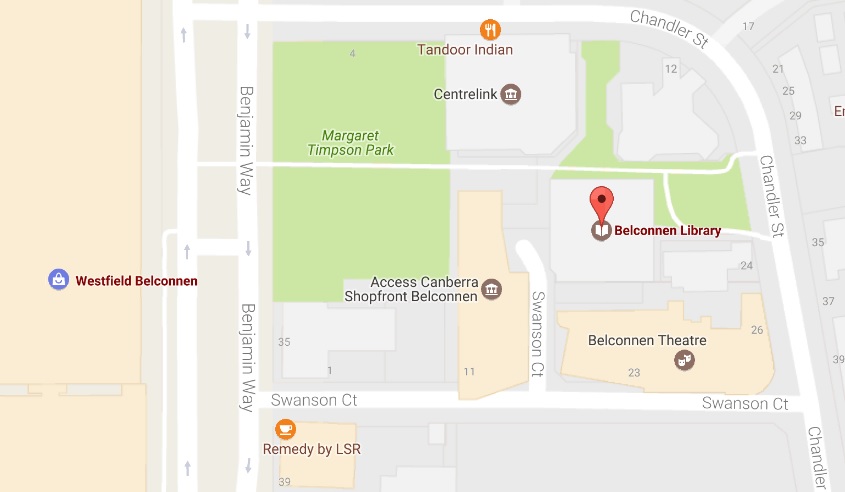 Map of Belconnen near Chandler Street