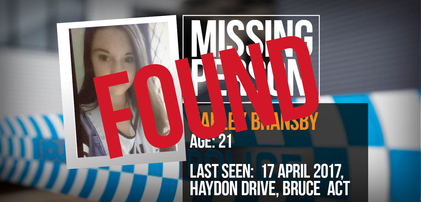 Missing Person Karley Bransby Found