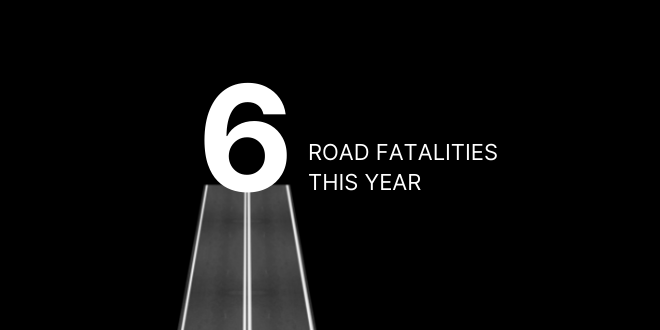 Sixth road fatality