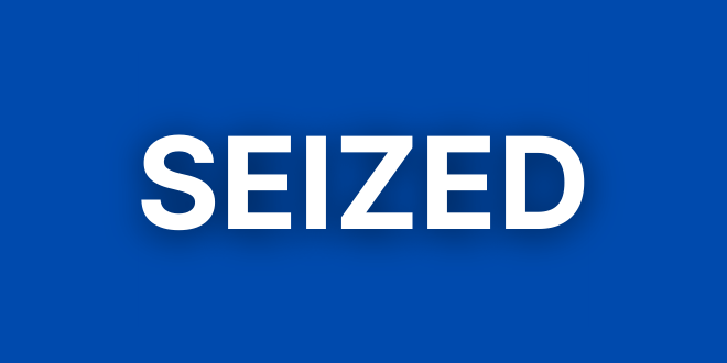Text banner - Seized