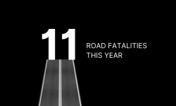Sign that reads 11 road fatalities