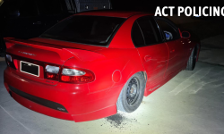 Red Holden Commodore Seized