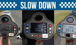 Slow down banner