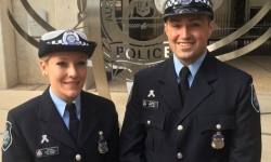 Two AFP recruits on their graduation day.