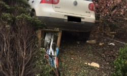 Drink driver collides with with an electricity network distribution pillar 