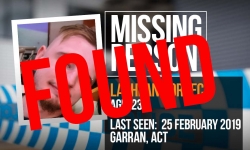 Good news Canberra! Lachlan Porreca has been found.