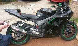 Photograph of the motorcylce believed to be involved in the hit-and-run.