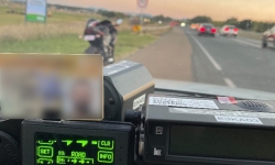 Motorcyclist caught speeding on Monaro Hwy