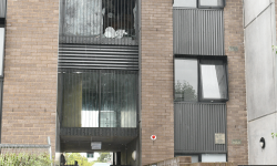 An apartment block in O'Connor was damaged by the fire.