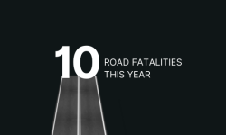 Image that says '2 road fatalities this year'