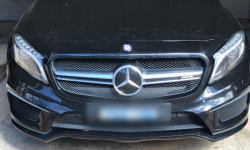 A black Mercedes GLA45 was seized. 